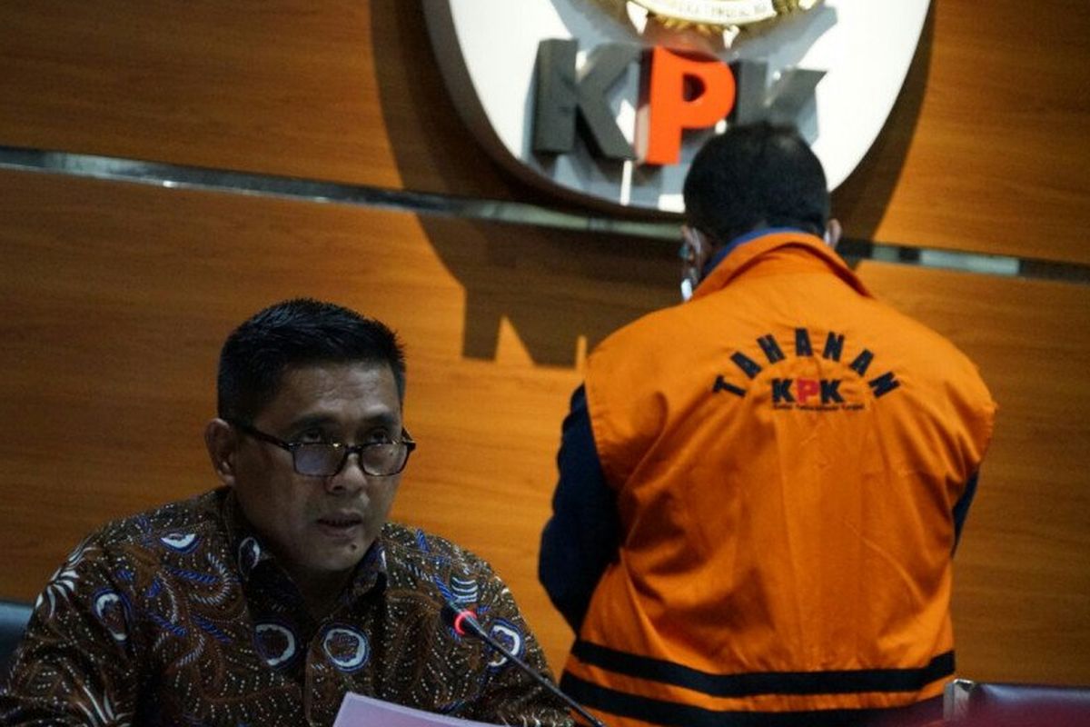 Deputi Penindakan KPK Karyoto saat jumpa pers di Gedung KPK, Jakarta, Jumat (23/10/2020) terkait penahanan Wali Kota Tasikmalaya Budi Budiman. 