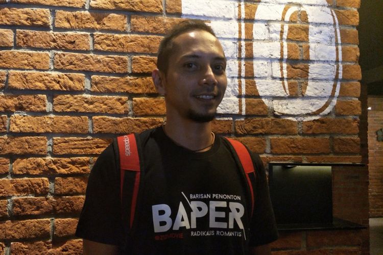 Fauzi Baadilla diabadikan setelah nonton bareng film 212 The Power of Love di CGV Cinemas Grand Indonesia, Jakarta Pusat, Selasa (15/5/2018) malam.