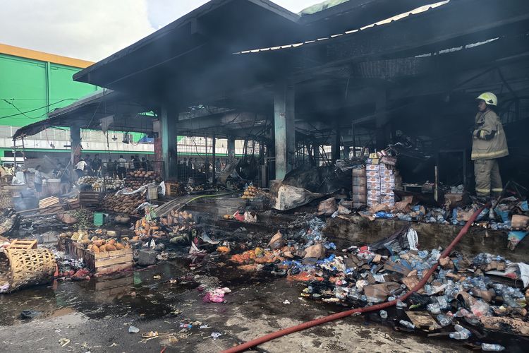 Kondisi Terkini Usai Kebakaran Pasar Induk Kramat Jati