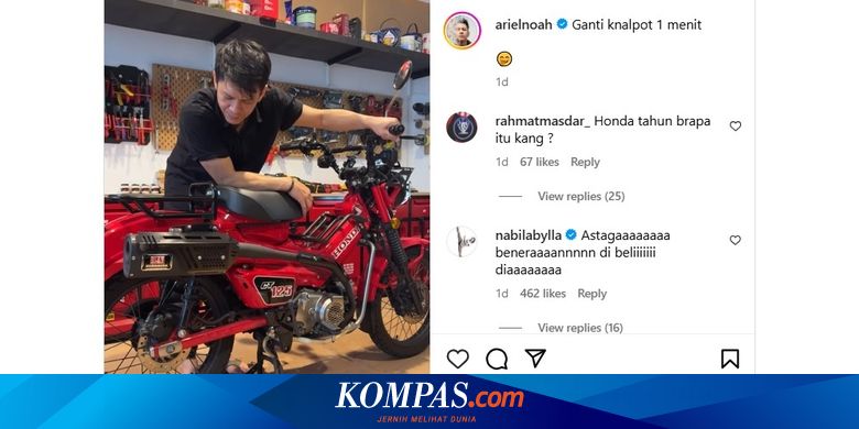 Mewahnya Knalpot Ariel Noah untuk Honda CT125: Harga Fantastis Rp 19 Juta!