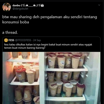 Tangkapan layar Twitter soal Boba