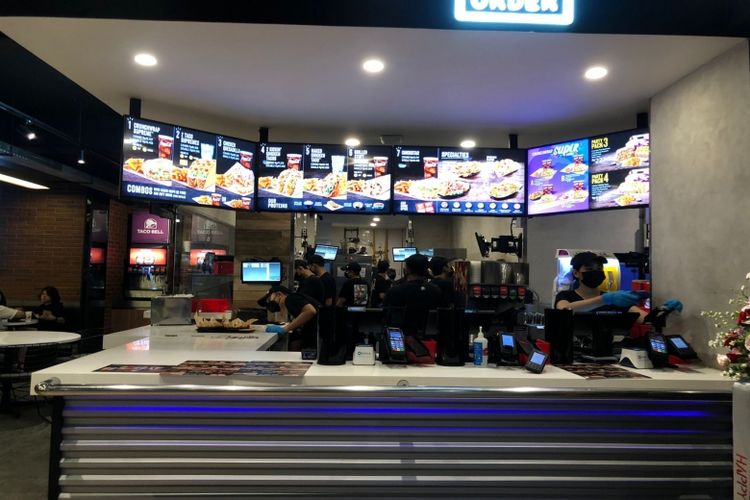 Gerai pertama Taco Bell Indonesia yang terletak di Senopati, Jakarta Selatan.