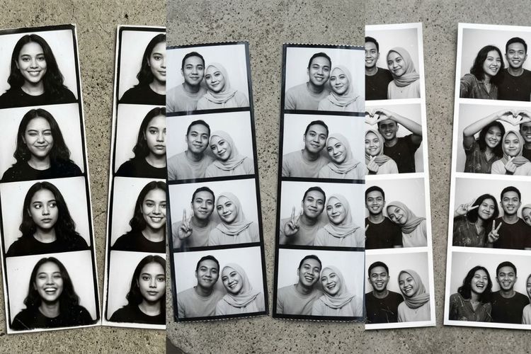 Tren Edit Foto Selfie Jadi Strip Photobooth Hitam Putih Estetik Vintage dengan Prompt AI