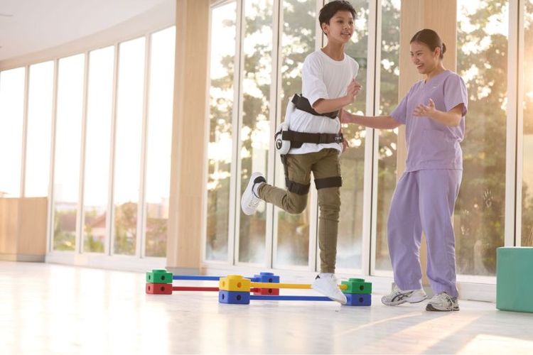 Ruangan pemulihan khusus anak di Samitivej International Children's Hospital.