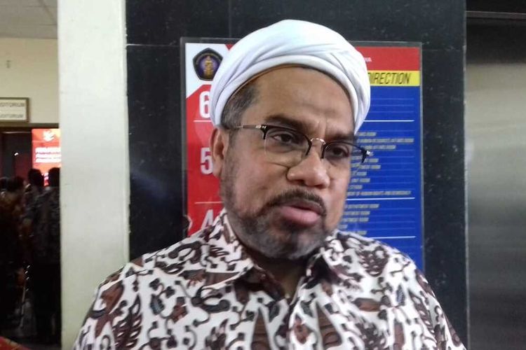 Tenaga Ahli Kantor Staf Kepresidenan (KSP) Ali Mochtar Ngabalin ketika diwawancara di Universitas Brawijaya (UB) Kota Malang, Sabtu (8/2/2020).