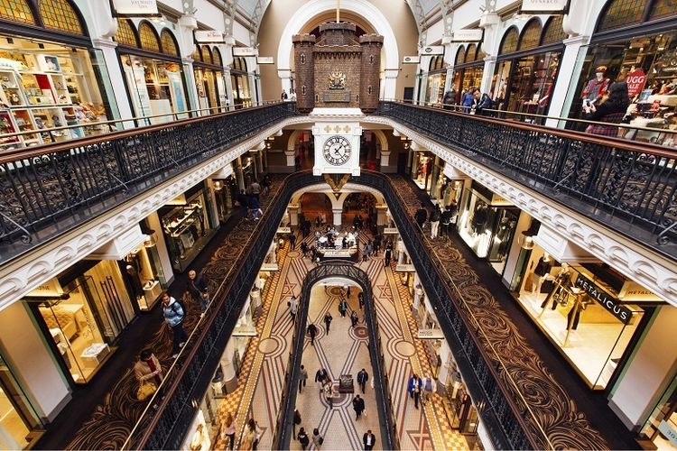 Shoppers in Queen Victoria Building in Sydney's CBD.