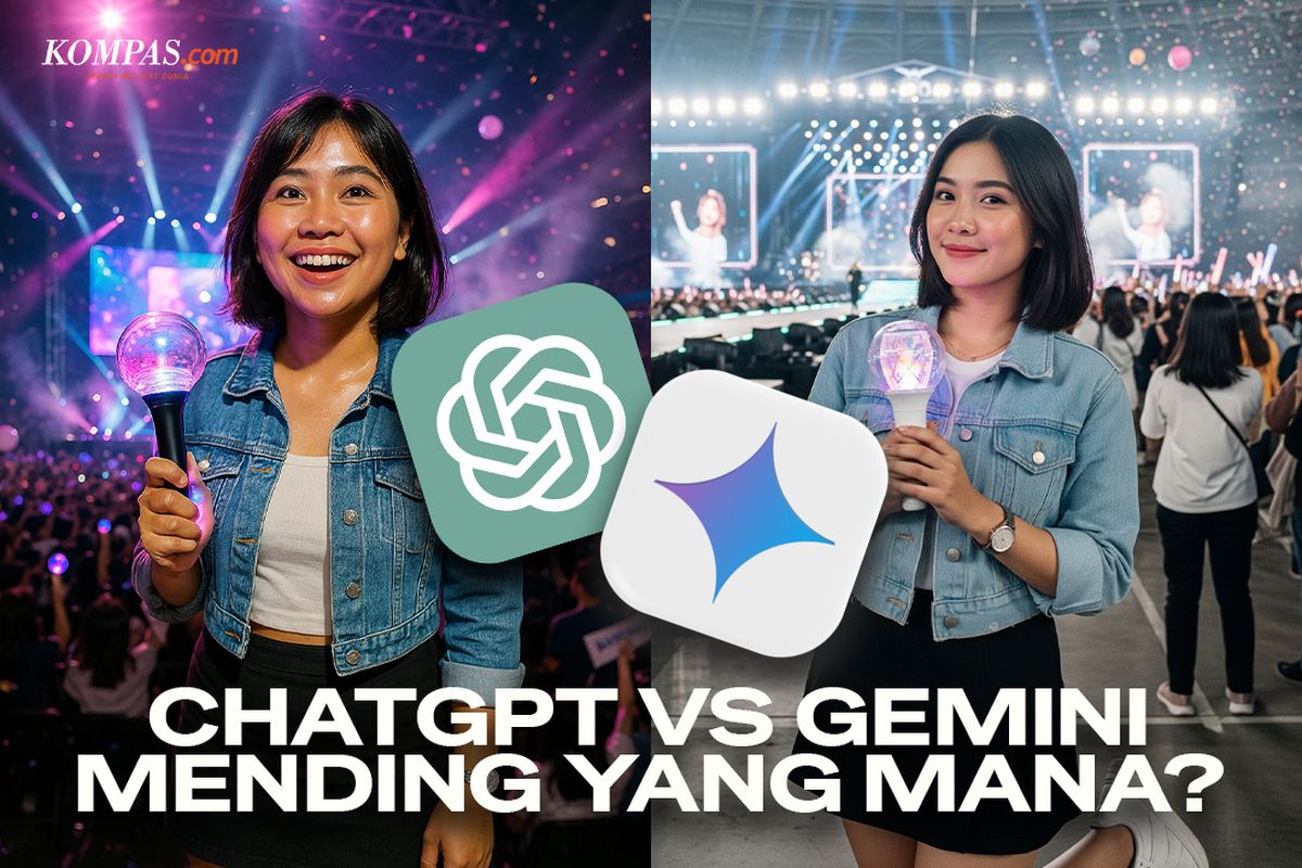 Perbandingan hasil ChatGPT versus Gemini dalam membuat gambar realistis