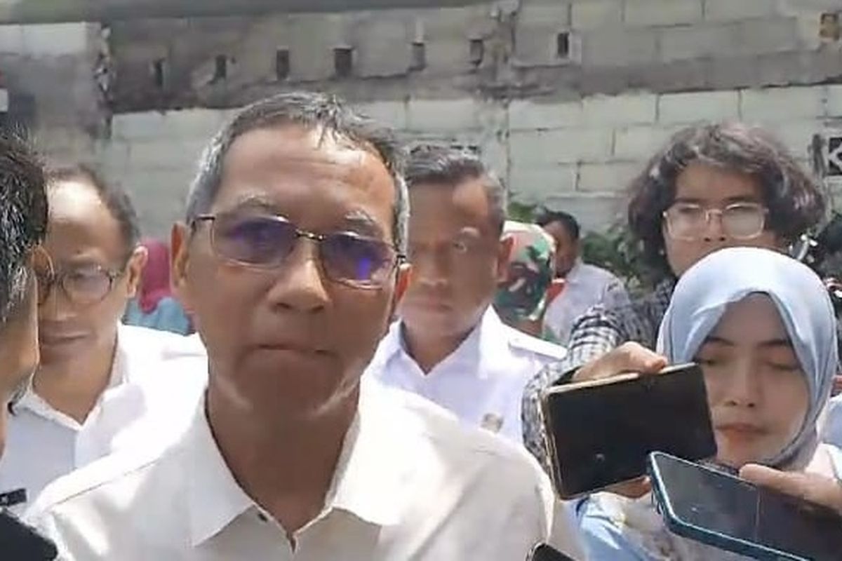 Penjabat Gubernur DKI Jakarta Heru Budi Hartono saat ditemui di kawasan Mampang Prapatan, Jakarta Selatan, Rabu (24/1/2024).