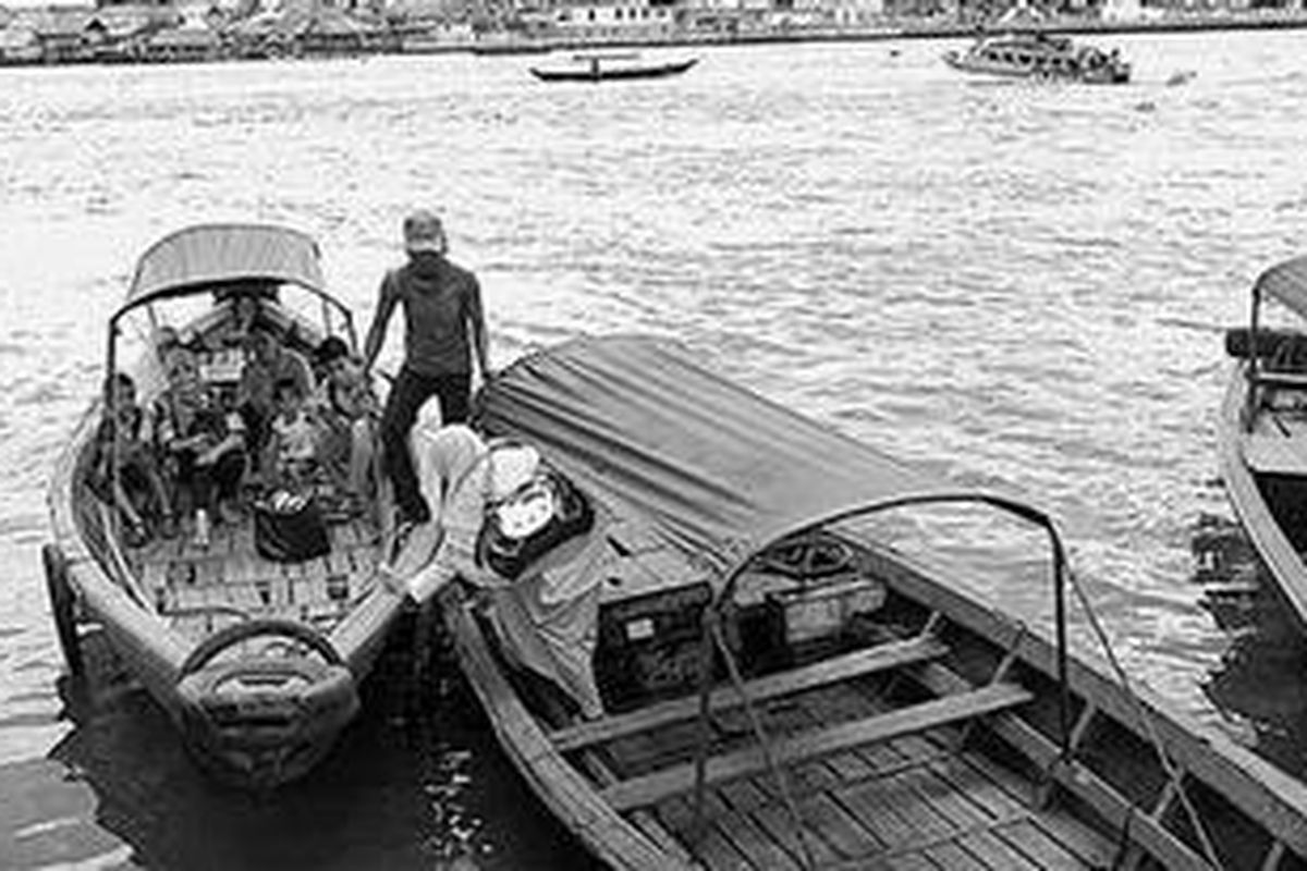 Ilustrasi perahu penyeberangan