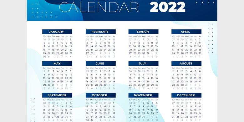 Foto kalender 2022 lengkap
