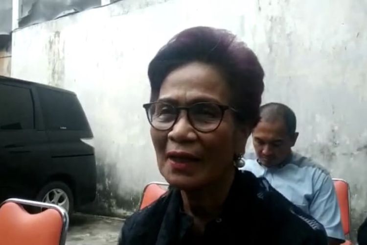 Miranda S. Goeltom saat dijumpai di rumah duka kawasan Menteng, Jakarta Pusat pada Sabtu (7/3/2020). 
