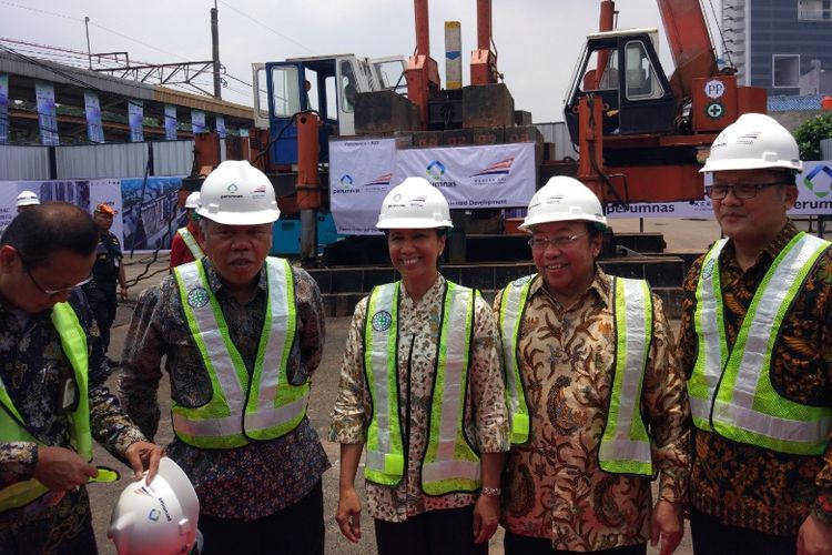 Pencanangan perdana proyek TOD Pocin oleh Perum Perumnas, Senin (2/10/2017).