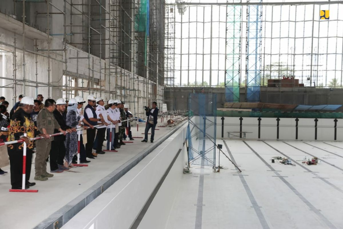 Arena akuatik di Kompleks Stadion Papua Bangkit.