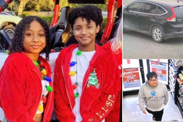 Poster hilang dan keterangan gambar mobil dan wajah terduga dan pelaku penculikan.