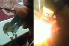 Video Viral Colokkan Ujung Gunting ke Lubang Stop Kontak dan Keluar Api, Jangan Ditiru!