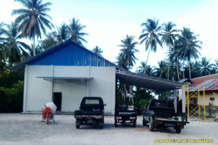 Fasilitas perbengkelan alat mesin pertanian (alsintan) dari Kementan berdiri di atas lahan seluas 35 hektar (ha) yang ada di Desa Astina, Kecamatan Torue, Kabupaten Parigi, Sulawesi Tengah (Sulteng).