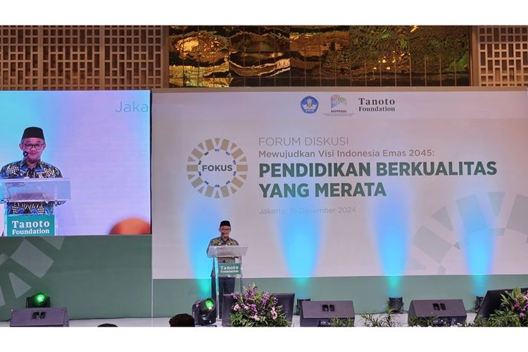 Menteri Pendidikan Dasar dan Menengah (Mendikdasmen) Abdul Mu'ti pada Fokus 2024. 