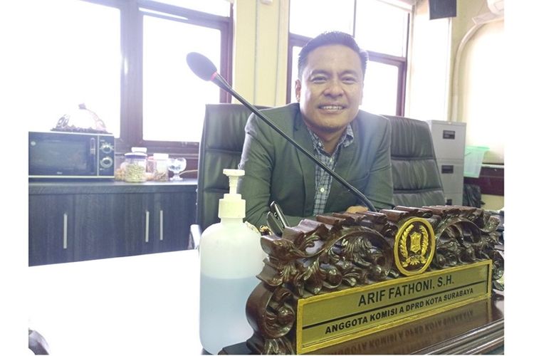 Ketua Komisi A DPRD Surabaya Arif Fathoni.