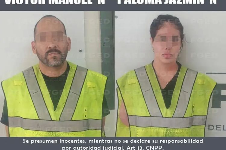 Kejaksaan Negara Bagian Durango menampilkan foto kedua tersangka.