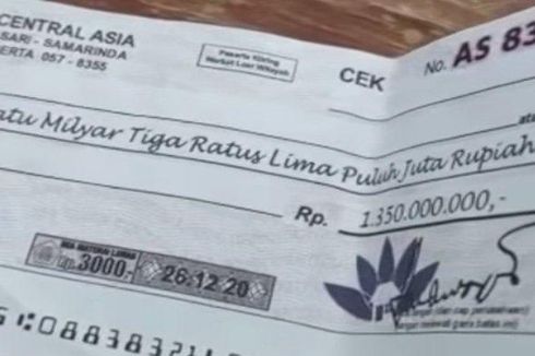 Penampakan Cek Rp 1,3 Miliar Milik Pengemis Kaya di Bogor, Diduga dari Hasil 