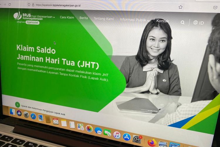 Tampilan website Lapak Asik buat klaim JHT BPJS Ketenagakerjaan