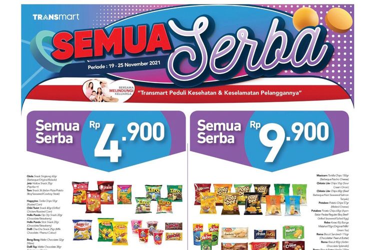 Katalog promo Transmart periode 19-23 November 2021.