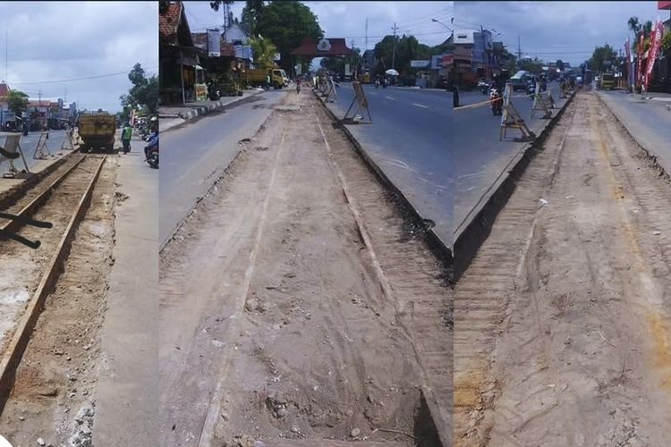 Viral Foto Rel Kereta Api Muncul di Bantul, Begini Ceritanya 