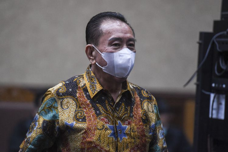 Terdakwa kasus dugaan pemberian suap kepada penegak hukum dan pemufakatan jahat Djoko Tjandra bersiap menjalani sidang dengan agenda pembacaan putusan di Pengadilan Tipikor, Jakarta, Senin (5/4/2021). 