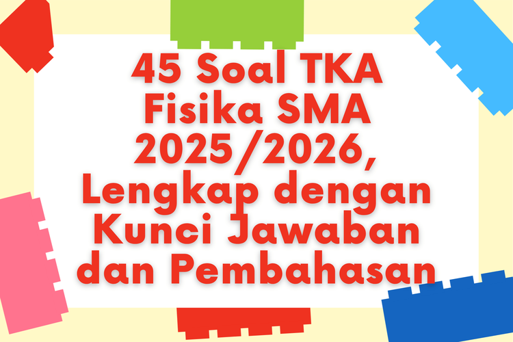 45 Soal TKA Fisika SMA 2025/2026, Lengkap dengan Kunci Jawaban dan Pembahasan