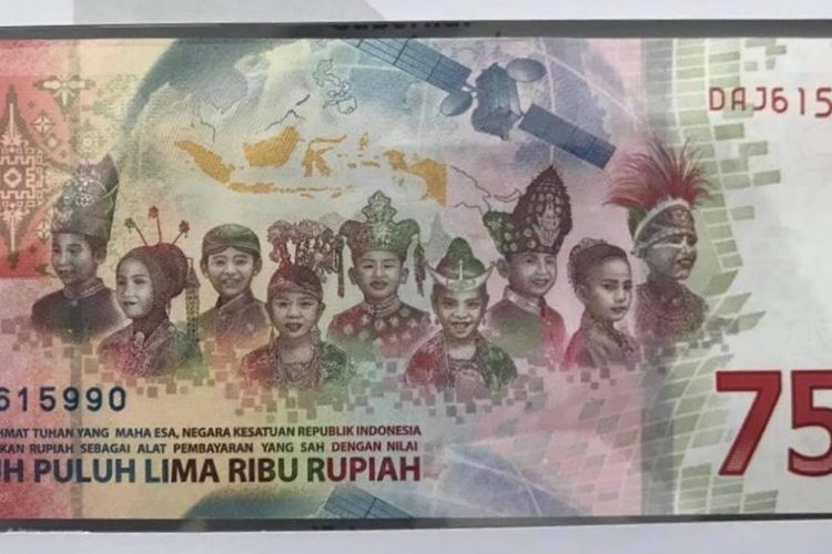Uang baru edisi kemerdekaan ke-75 RI yang dirilis Bank Indonesia, Senin (18/8/2020)

