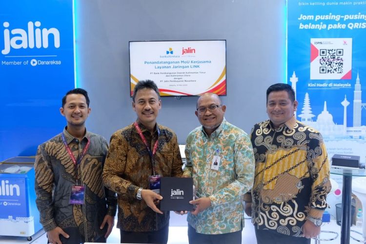 Penandatanganan MoU Bankaltmtara dan PT Jalin di Jakarta.