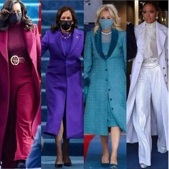 Busana yang dipakai Michelle Obama, Kamala Harris, Jill Biden, dan Jennifer Lopez saat pelantikan Presiden AS Joe Biden