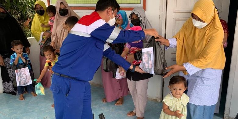 Oops, Dukung Pencegahan Stunting, Elnusa Petrofin Bagikan Ribuan Paket Gizi