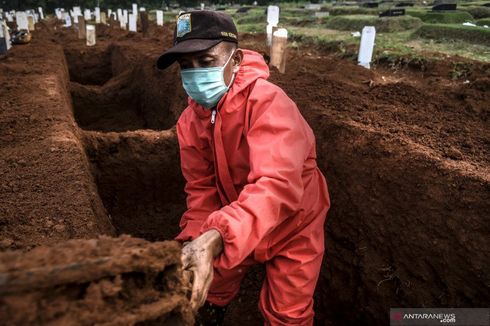 Penggali Makam Covid-19 di TPU Pondok Ranggon: Sehari 30, Seminggu 180 Jenazah