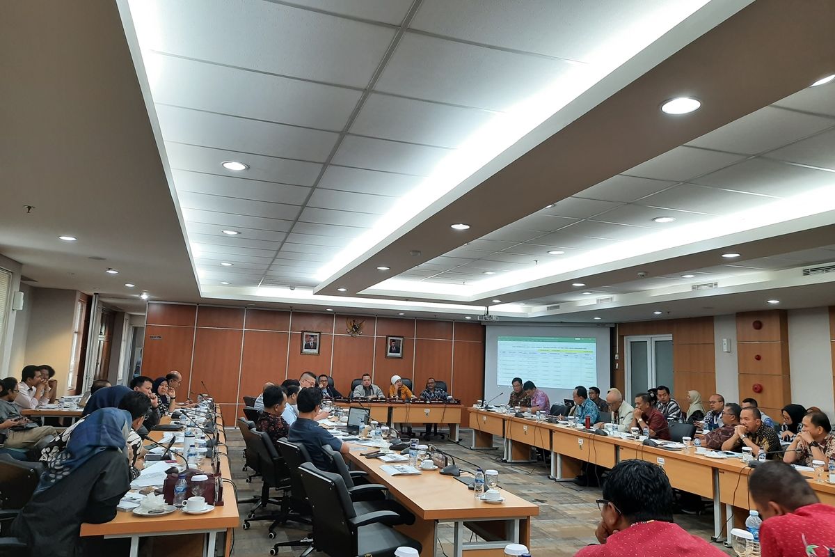 Rapat anggaran di Komisi D bersama Dinas Bina Marga, Gedung DPRD DKI Jakarta, Jalan Kebon Sirih, Kamis (5/12/2019)