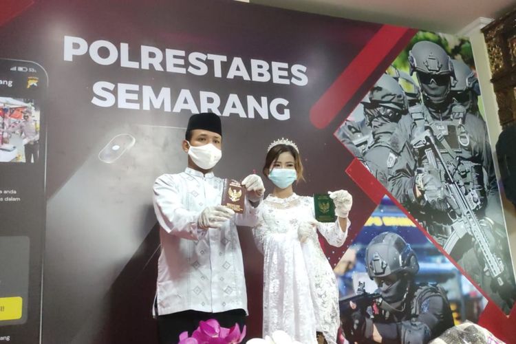 Prosesi pernikahan tahanan Polrestabes Semarang, Kamis (17/3/2022)