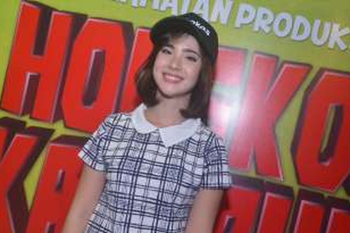 Pamela Bowi menghadiri syukuran film Hongkong Kasarung di restoran Pong Me, Senopati, Jakarta Selatan, Sabtu (2/7/2016).