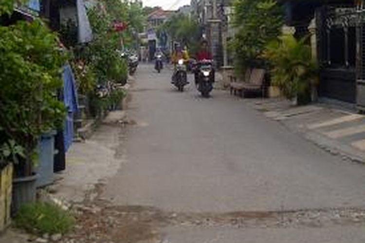 Jl Jemursari gang Lebar tempat Timbul dan dua anaknya dibantai.