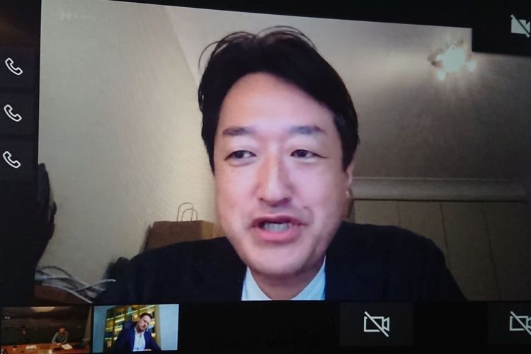 Chairman FIFPro Asia, Takuya Yamazaki, Chairman FIFPro Asia saat berbicara di acara dialog bersama sejumlah jurnalis Asia termasuk KOMPAS.com pada Selasa (29/9/2020).