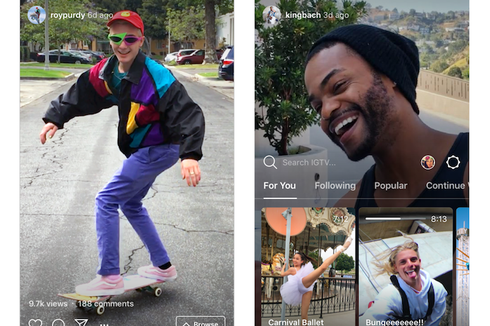 Diubah, Tampilan Instagram IGTV Jadi Mirip TikTok dan Snapchat