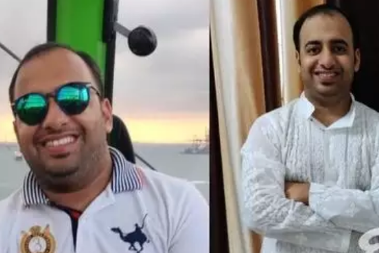 Archit Agarwal sebelum dan sesudah penurunan berat badan.


