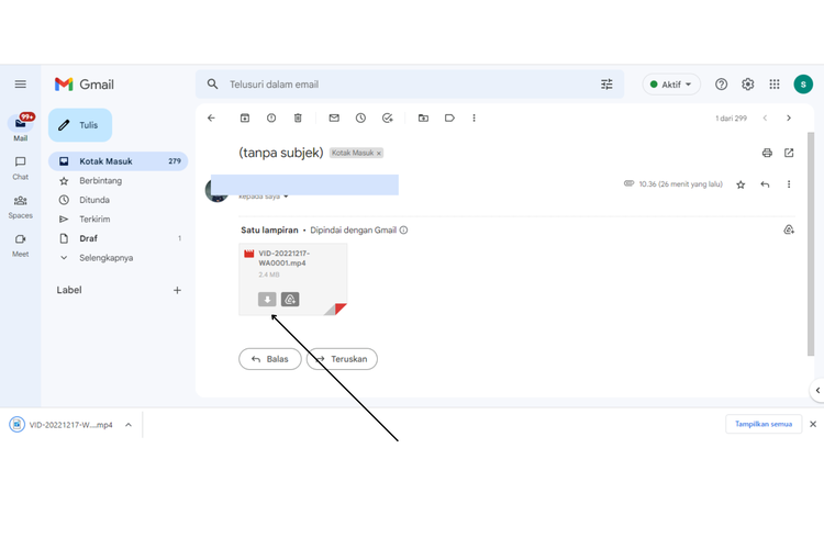 cara download video di gmail 