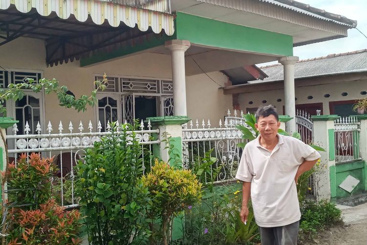 Rumah orangtua Redho di Pangkalbalam  Pangkalpinang, Bangka Belitung, Senin (17/7/2023).