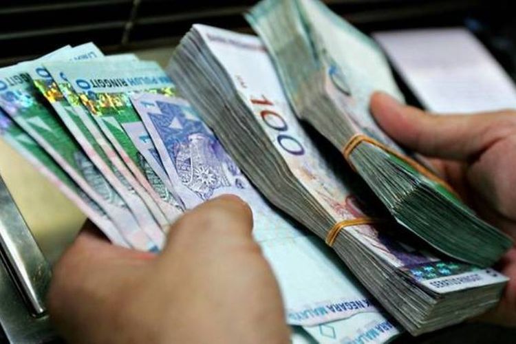 Uang kertas ringgit Malaysia.