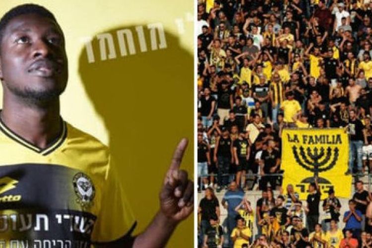 Ali Mohamed dan pendukung klub Beitar Jerusalem