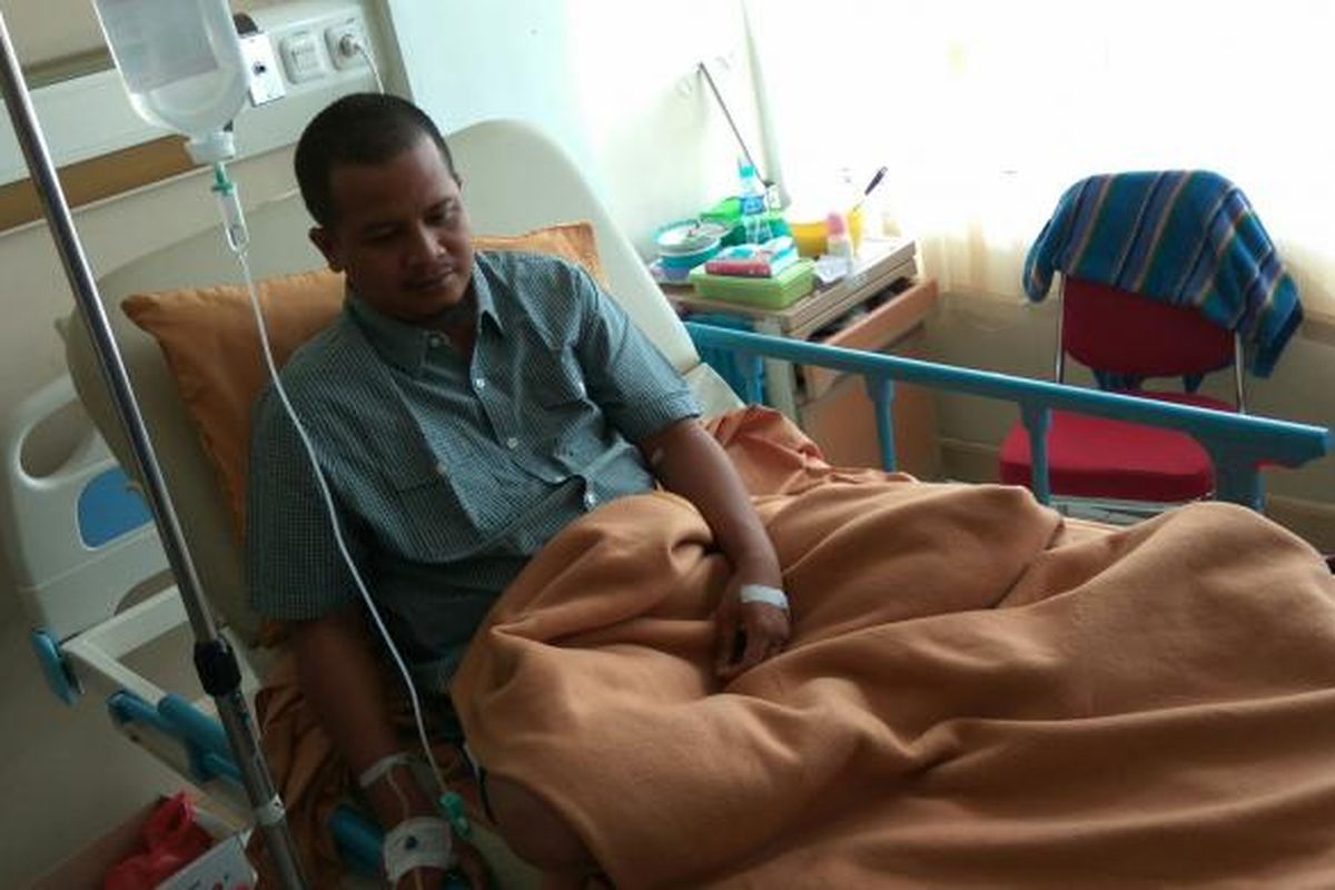 Lurah Bangka Belitung Laut, Kecamatan Pontianak Tenggara, Zahrul Basim saat berada di RS Untan (7/2/2017)