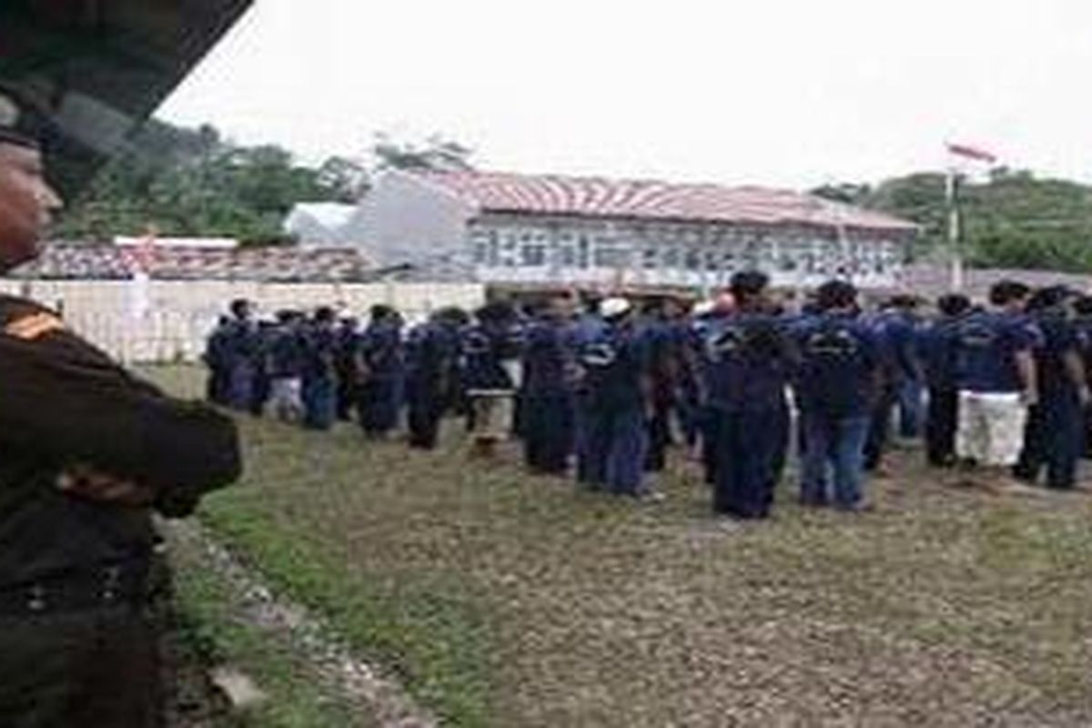 Suasana di Lembaga Pemasyarakatan Batu, Nusakambangan, Cilacap, Jawa Tengah. 