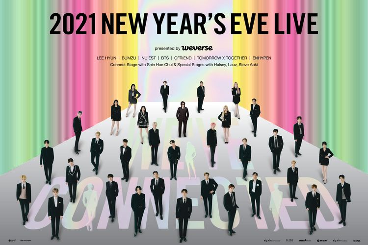 Konser 2021 New Years Eve Live akan digelar Big Hit Labels pada 31 Desember 2020.