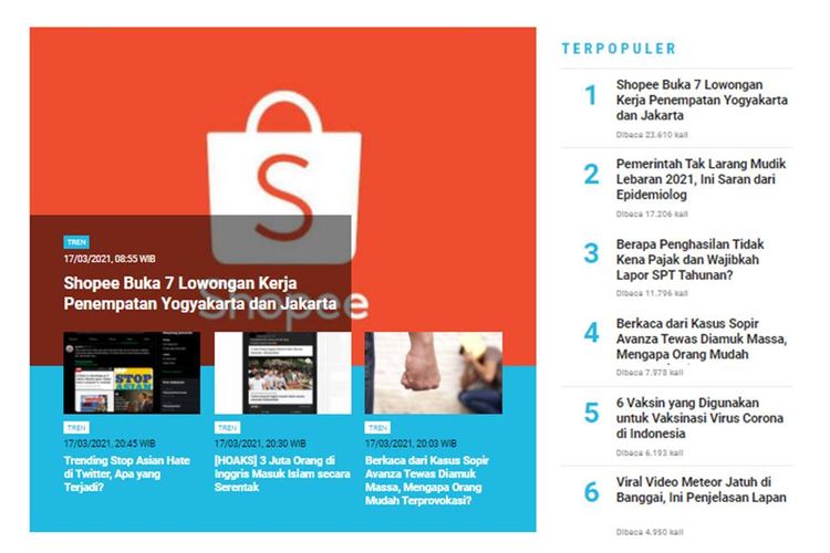 Populer Tren Lowongan Kerja Di Shopee 6 Vaksin Covid 19 Yang Digunakan Indonesia Halaman All Kompas Com