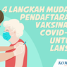 INFOGRAFIK: 4 Langkah Mudah Pendaftaran Vaksinasi Covid-19 untuk Lansia